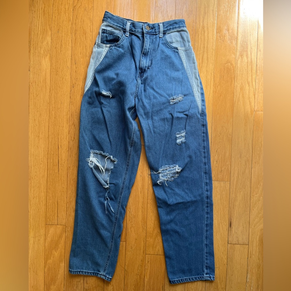 Vintage pattern work jeans